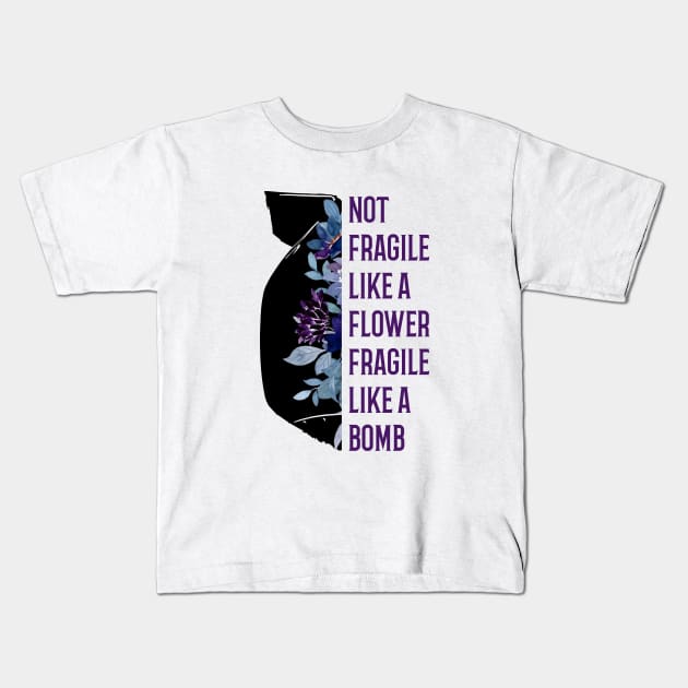 Fragile Like a Bomb Kids T-Shirt by Geeks With Sundries